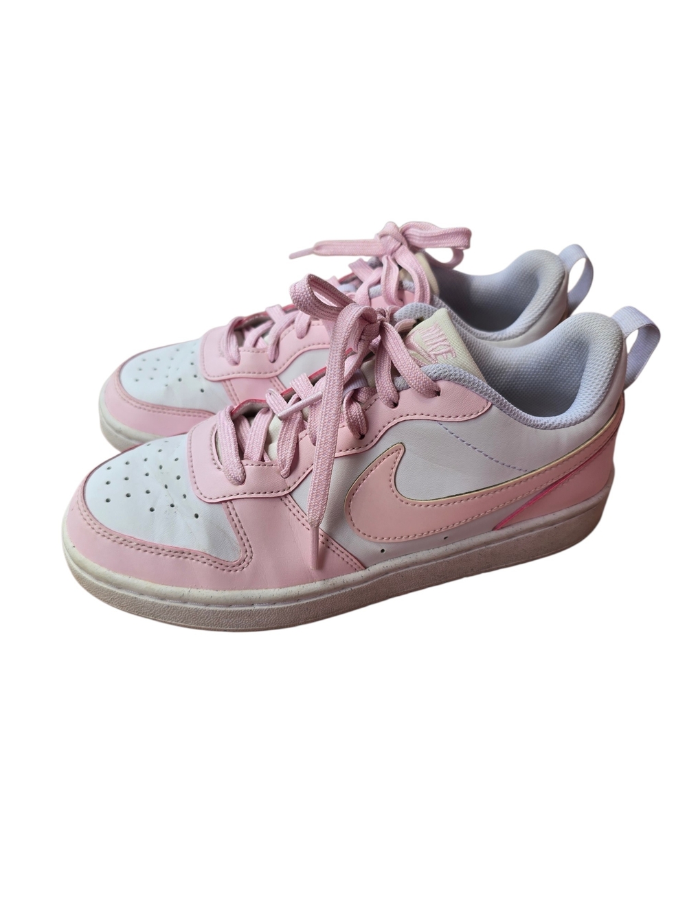 Nike Dunks Pink and White Low-Top Sneakers Size 5Y